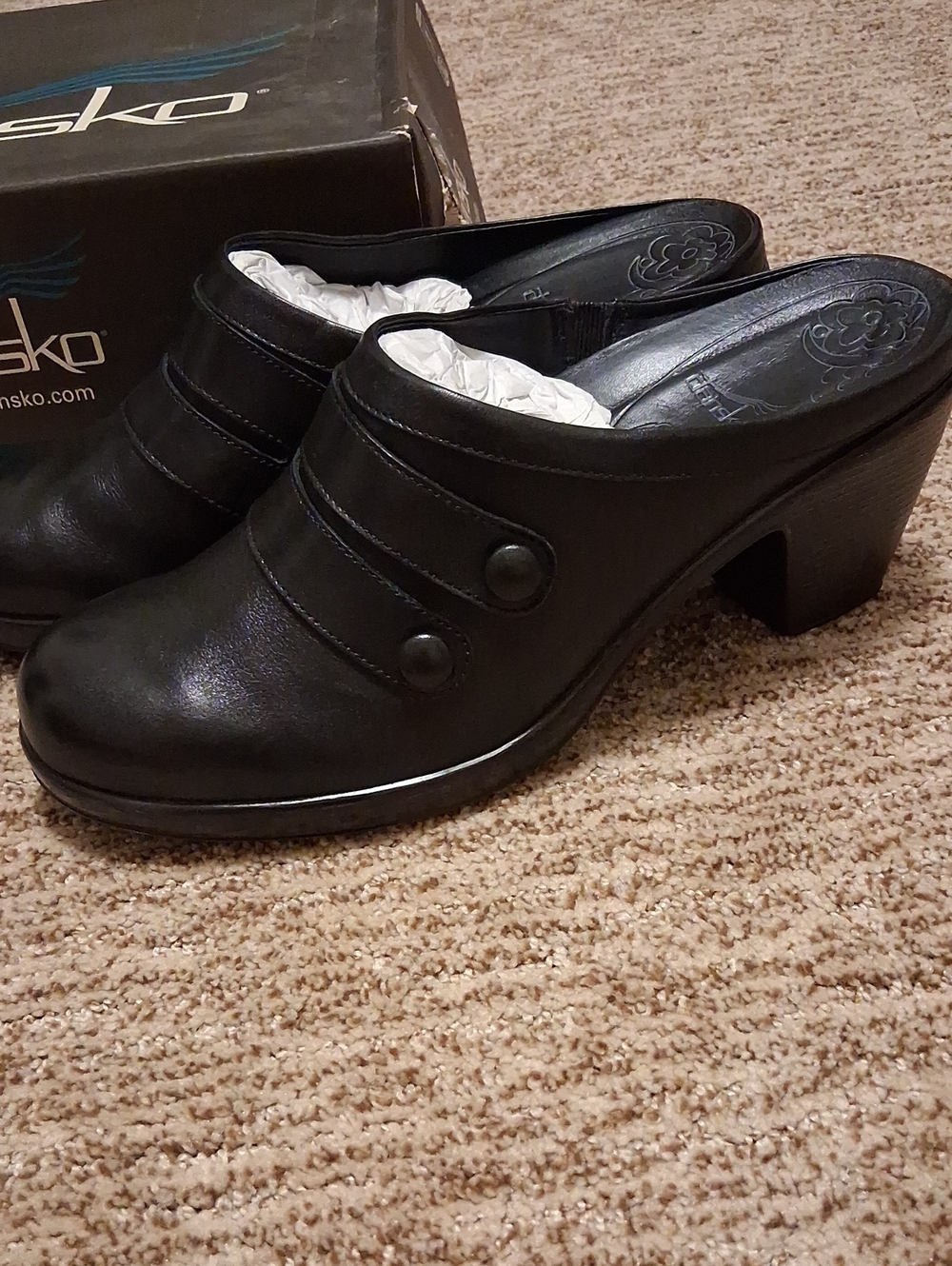 NIB Blake Black Nappa Mule Women’s 42